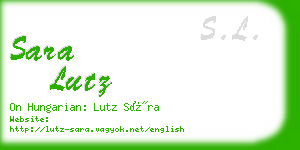 sara lutz business card